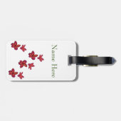 Rode bloem bagagelabel (Achterkant horizontaal)