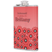 Rode Bloem Bruidsmeisje Fles Heupfles (Links)