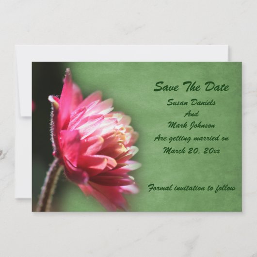 Rode Bloem Bruiloft Save The Date (Voorkant)
