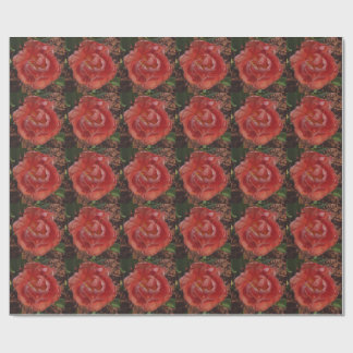 rode bloem cadeaupapier