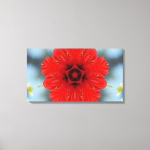 Rode Bloem Canvas Afdruk