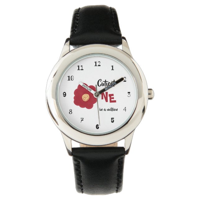 Rode bloem horloge (Voorkant)