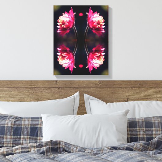 Rode bloem in zonlicht Close-up Abstract Canvas Afdruk (Insitu (Slaapkamer))