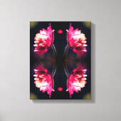 Rode bloem in zonlicht Close-up Abstract Canvas Afdruk (Voorkant)