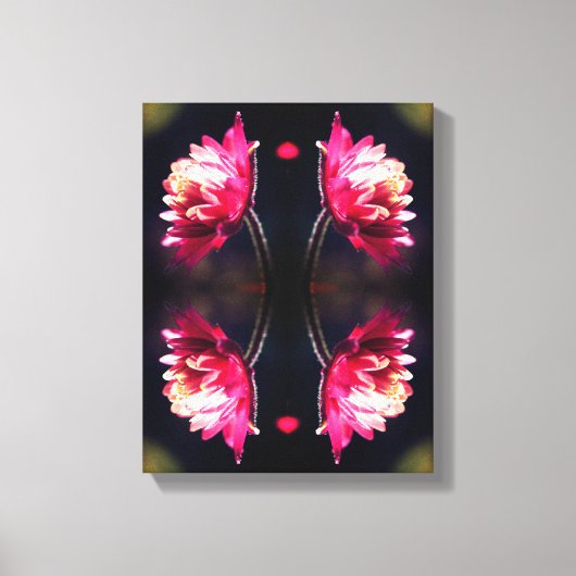 Rode bloem in zonlicht Close-up Abstract Canvas Afdruk (Voorkant)