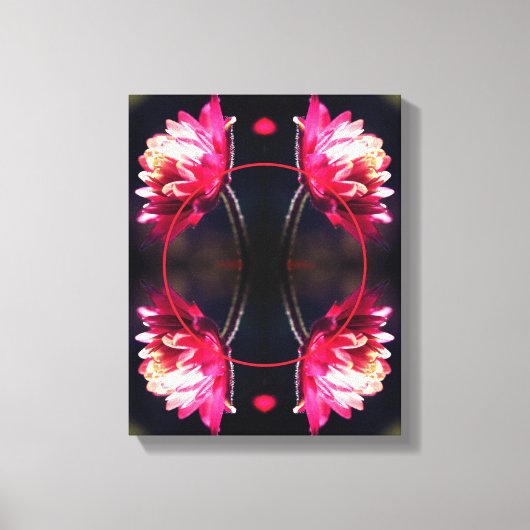 Rode Bloem In Zonlicht Frame Maak Je Eigen Foto Canvas Afdruk (Voorkant)