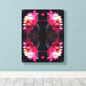 Rode Bloem In Zonlicht Frame Maak Je Eigen Foto Canvas Afdruk (Insitu (Houten vloer))