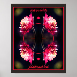 Rode bloem in zonlicht Lijst Creëer Uw eigen foto Poster