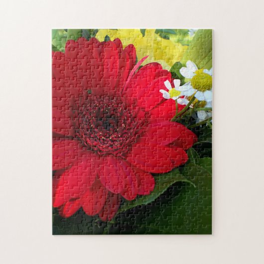 rode bloem legpuzzel (Verticaal)