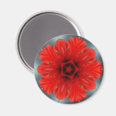 Rode Bloem Magneet (Voorkant / Achterkant)