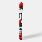 Rode bloem op zwart wit Plant Case-Mate iPhone Case (Achterkant / Rechts)