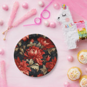 Rode Bloem Pioen Papieren Bordje (Feest)