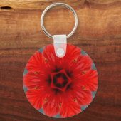 Rode Bloem Sleutelhanger (Voorkant)