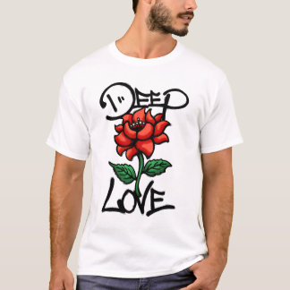 Rode bloem streetwear t-shirt