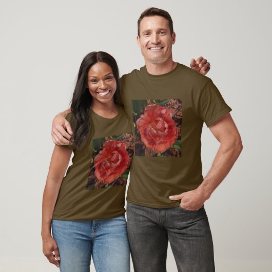 rode bloem t-shirt (Unisex)