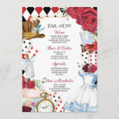 Rode Bloemen Alice in Wonderland Verjaardag 15 XV Programma (Achterkant)