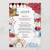 Rode Bloemen Alice in Wonderland Verjaardag 15 XV Programma (Voorkant)