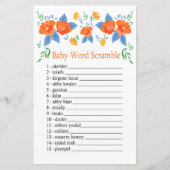 Rode bloemen Baby woord hussel spel (Voorkant)