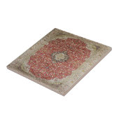 Rode bloemen bloem Perzisch Turks patroon elegant Tegeltje (Zijkant)