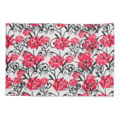 Rode Bloemen Bloemen Illustratie Patroon Ontwerp Kussensloop (Achterkant)