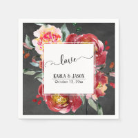Rode Bloemen Boeket, Schoolbord, Liefde Typografie