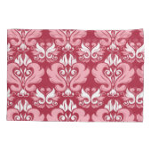 Rode Bloemen: Bord Beige Naadloos Kussensloop (Achterkant)