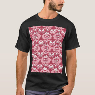 Rode Bloemen: Bord Beige Naadloos T-shirt