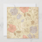 Rode Bloemen Bridal Shower Kaart (Achterkant)