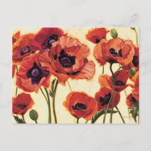 Rode bloemen briefkaart (Voorkant)