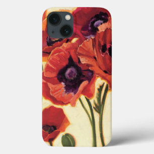 Rode bloemen iPhone 13 hoesje
