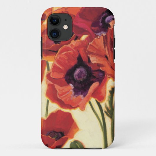 Rode bloemen Case-Mate iPhone case (Achterkant)