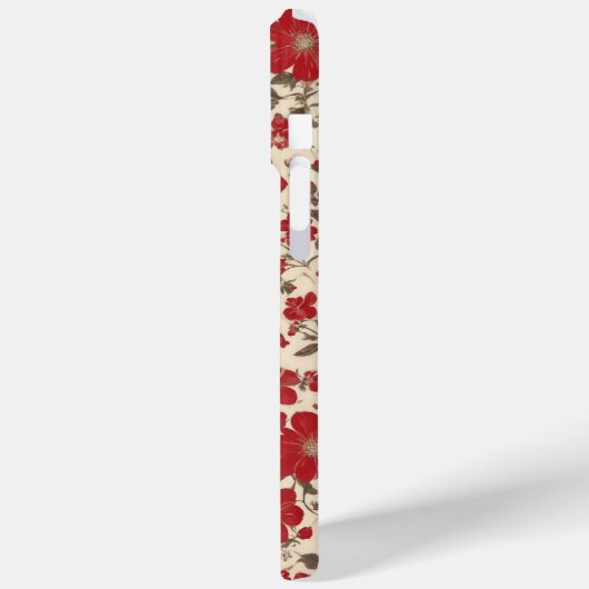 rode bloemen Case-Mate iPhone case (Achterkant / Links)