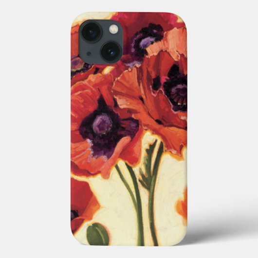 Rode bloemen Case-Mate iPhone case (Achterkant)