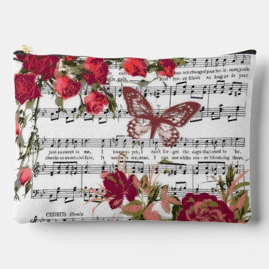 Rode bloemen en muziek etui (Voorkant)