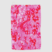  rode bloemen golfhanddoek (Voorkant)