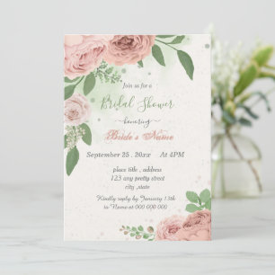 rode bloemen groene bladeren vrijgezellenfeest kaart