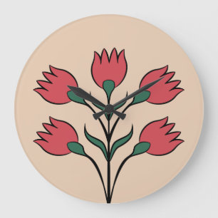 Rode bloemen grote klok