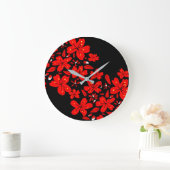 Rode bloemen grote klok (Huis)