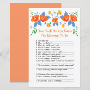 Rode bloemen Hoe goed ken je baby shower spel?