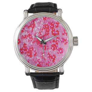  rode bloemen horloge