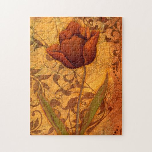 Rode bloemen II Legpuzzel (Verticaal)