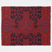 Rode bloemen in de tuin 3 fleece deken (Voorkant (Horizontaal))