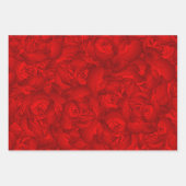  rode bloemen kunst inpakpapier vel (Voorkant 3)