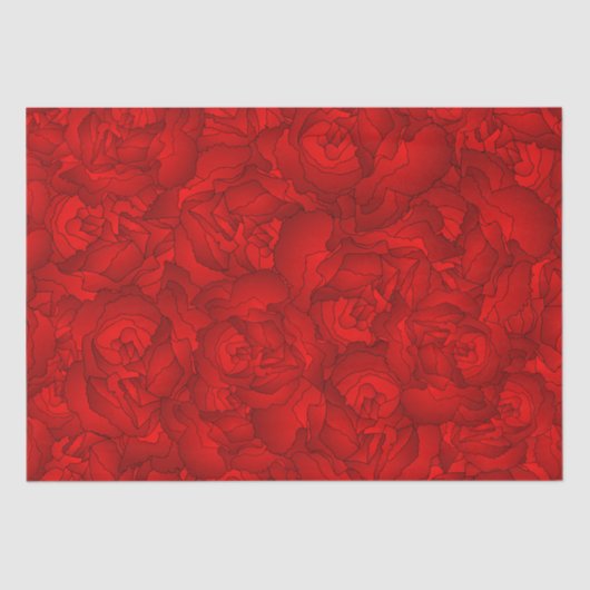  rode bloemen kunst tissuepapier (Voorkant)