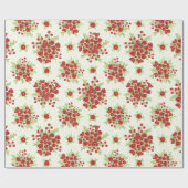 Rode Bloemen Lente Bloemen Cadeaupapier (Vlak)