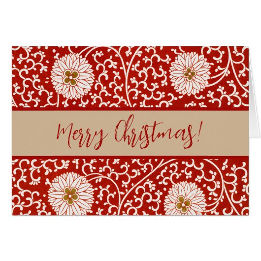 Rode Bloemen Levendig  Klassiek Patroon (Voorkant Horizontaal)