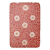 Rode Bloemen Levendig Klassiek Patroon Badmat (Voorkant Verticaal)