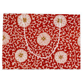 Rode Bloemen Levendig Klassiek Patroon Groot Cadeauzakje (Achterkant)