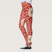 Rode Bloemen Levendig  Klassiek Patroon Leggings (Links)