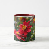 Rode bloemen mok (Midden)
